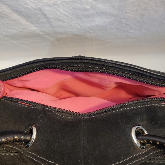 Cole Haan black suede handbag - Picture 7 of 10